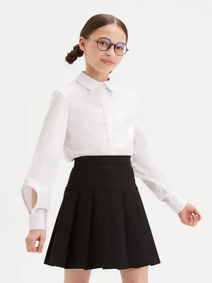 Блузка белая для девочки с длинными рукавами