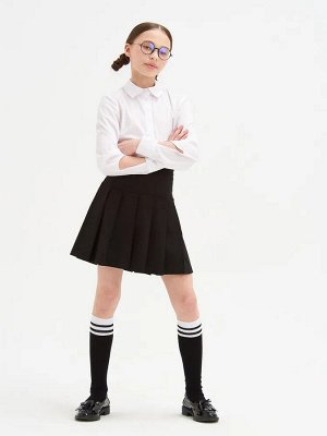 Блузка белая для девочки с длинными рукавами