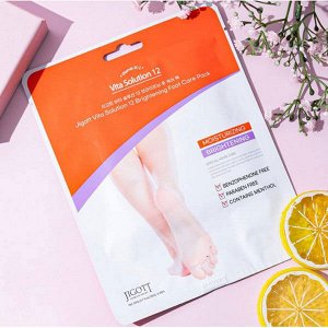 Маска-носочки для ног осветляющая с витамином В12, Vita Solution 12 Brightening Foot Care Pack, Jigott, 20 мл