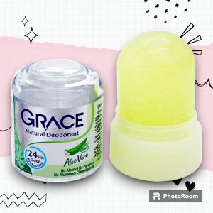 Grace. Кристаллический дезодорант Грейс, алоэ, 50 гр