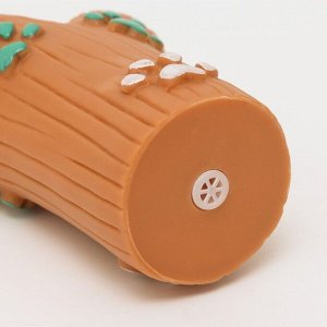 Игрушка пищащая "Ветка с лапками" для собак, 9 см, коричневая