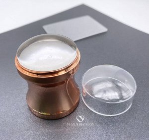 Штамп для стемпинга  розовое золото металлик (диаметр 4,0cm)
