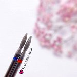 Фреза алмазная  КМИЗ пламя острое  короткое 21 синяя насечка