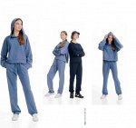 Худи детское укороченное трикотажное графит