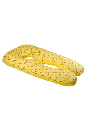 Подушка для беременных АНАТОМИЧЕСКАЯ AmaroBaby 340х72 (Реснички желтый)