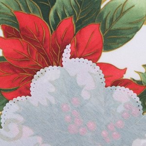 Скатерть новогодняя Доляна "Праздничные украшения" 145*220 см, 100% п/э