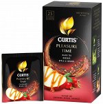 Чай Curtis Плэжэ тайм (шиповник, яблоко, карамель) черный  25пак х1,8гр