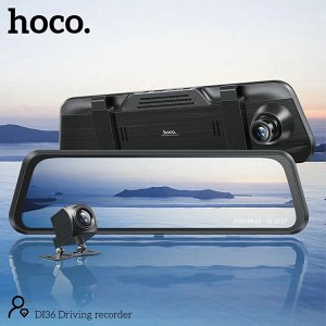 Видеорегистратор HOCO DI36 с двумя камерами HD Black зеркало заднего вида