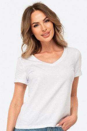 Женская базовая футболка с V-вырезом