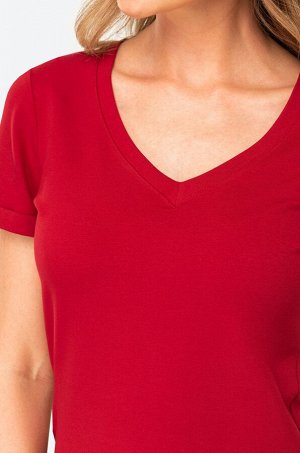 Женская базовая футболка с V-вырезом