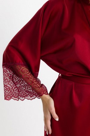 Женский удлиненный шелковый халат