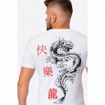 Мужская хлопковая футболка с принтом дракон