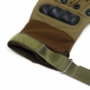 Перчатки тактические "Storm tactic", доп защита пальцев, микс, зелёные