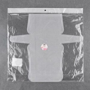 Канва-основа для вышивания сумки, пластиковая, 33,5 x 35,5 см, 2 x 2 мм, цвет белый
