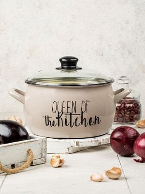 "Queen Of Kitchen" Кастрюля глубокая со стекл. крышкой 3,1л