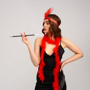 Карнавальный набор «Огненная красотка», повязка на голову, боа, мундштук