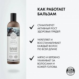 Натура Сиберика, Natura Siberica Бальзам для волос Сила и Рост 400 мл