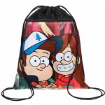 Мешок для обуви с карманом 420*350, МСО-7С светоотражающий элемент, Гравити Фолз