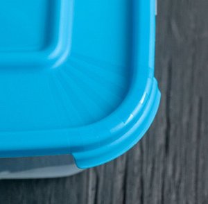 Контейнер для продуктов, 0,7 л, квадратный, пластик, прозрачный, МОРОЗКО