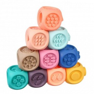 Набор игрушек для ванны «Кубики», 10 шт, силиконовые