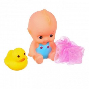Крошка Я Набор игрушек для ванны «Пупс в ванне», 5 предметов, цвет МИКС