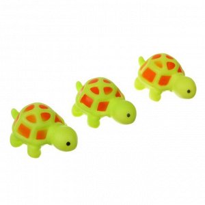 Набор резиновых игрушек для ванны «Мыльница: Черепаха», 14,5 см, с пищалкой, 4 шт, Крошка Я