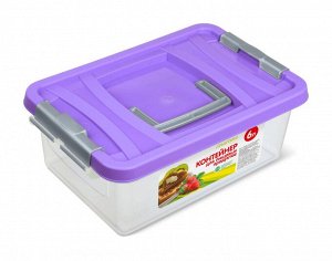 Контейнер для продуктов, 6 л, прямоугольный, пластик