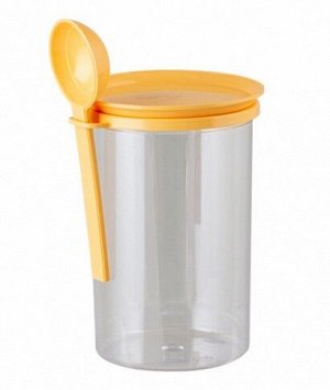 Банка, 0,7 л, для сыпучих продуктов, с ложкой, пластик