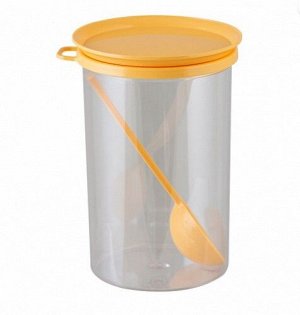 Банка, 0,7 л, для сыпучих продуктов, с ложкой, пластик