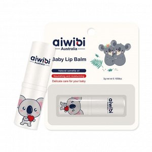 Aiwibi Baby lip бальзам для губ детский увлажнение, питание п/сух. камелия от 10 мес. блистер 1шт 3гр.