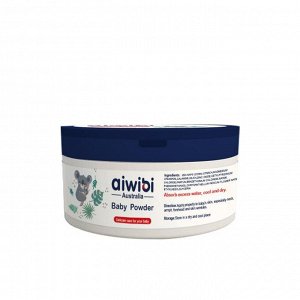 Aiwibi Baby Powder присыпка детская, БЕЗ ТАЛЬКА, против зуда ромашка ,кукуруза 1шт 140гр. (+спонж) банка