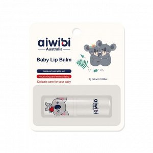 Aiwibi Baby lip бальзам для губ детский увлажнение, питание п/сух. камелия от 10 мес. блистер 1шт 3гр.