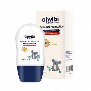 Aiwibi Baby Sunscreen лосьон для тела детский увлажняющий солнцезащитный SPF-30 алое вера туба 50гр.