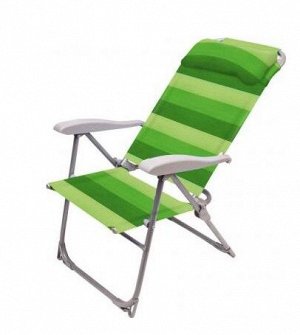 Кресло - шезлонг, 1090 мм, металл. труба, сетка, зеленый