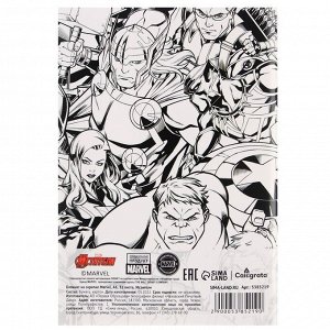 Блокнот А6 на скрепке, 32 листа, Marvel, Мстители