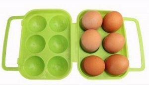 Кейс для яиц на 6 ячеек цвет: СИНИЙ