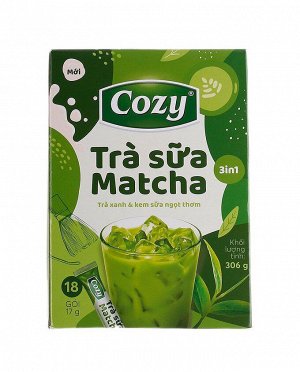 Пудровый чай матча латте (3 в 1)10 пакетиков (COZY Tra su^a MATCHA)