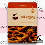 FarmStay Маска-салфетка КРАСНЫЙ ЖЕНЬШЕНЬ, Visible Difference Mask Sheet Red Ginseng, 23мл