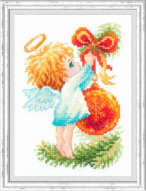 Набор для вышивания "Чудесная Игла" 160-001 "Ангел Рождества" 10 х 15 см