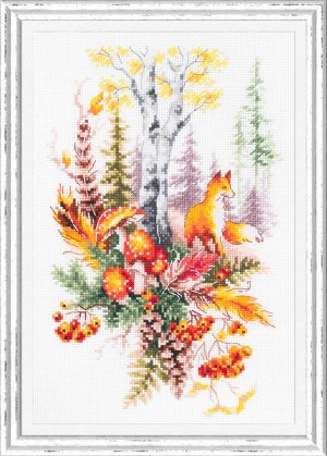 Набор для вышивания "Чудесная Игла" 200-018 "Дух осеннего леса" 17 х 27 см