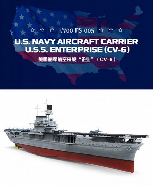 "MENG" PS-005 "авианосец" U.S. Navy Aircraft Carrier U.S.S. Enterprise (CV-6) 1/700