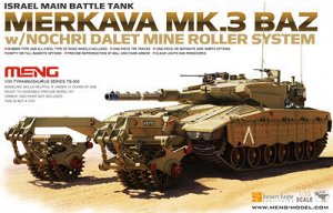 "MENG" TS-005 "танк" Merkava Mk.3 BAZ w/Nochri Dalet Mine Roller System 1/35