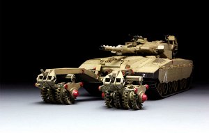 "MENG" TS-005 "танк" Merkava Mk.3 BAZ w/Nochri Dalet Mine Roller System 1/35