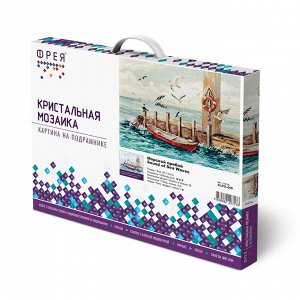 Кристальная (алмазная) мозаика "ФРЕЯ" ALPD-009 на подрамнике "Морской прибой" 40 х 30 см