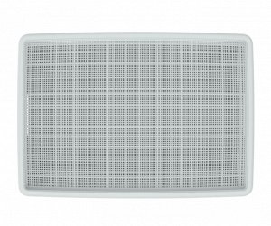 Корзина для хранения с крышкой, плетёная «Лён» 35л (568×400×203мм) (серый)