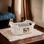 КОРЗИНКА УНИВЕРСАЛЬНАЯ &quot;DELUXE&quot;, 270х190х120 ММ, 4,6 Л (светло-бежевый)