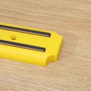 Держатель для ножей магнитный Доляна «Цветная линия», 33 см, цвет жёлтый