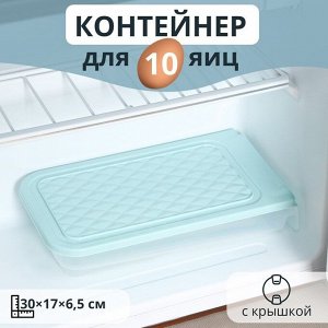 Контейнер для хранения яиц Доляна, 30?17?6,5 см, цвет МИКС