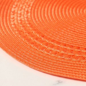 Салфетка сервировочная на стол Доляна «Оскар», d=38 см, цвет оранжевый