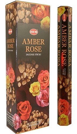 Благовония HEM шестигранники AMBER-ROSE амбер-роза